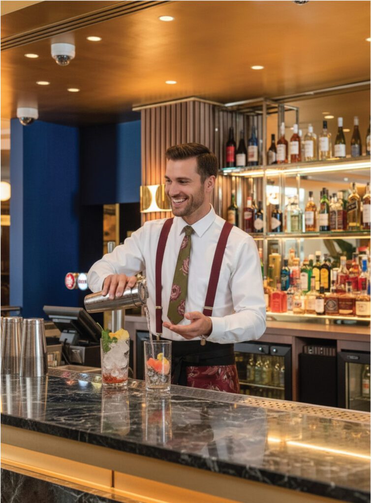Grosvenor Casinos - Bartender Mixing A Cocktail