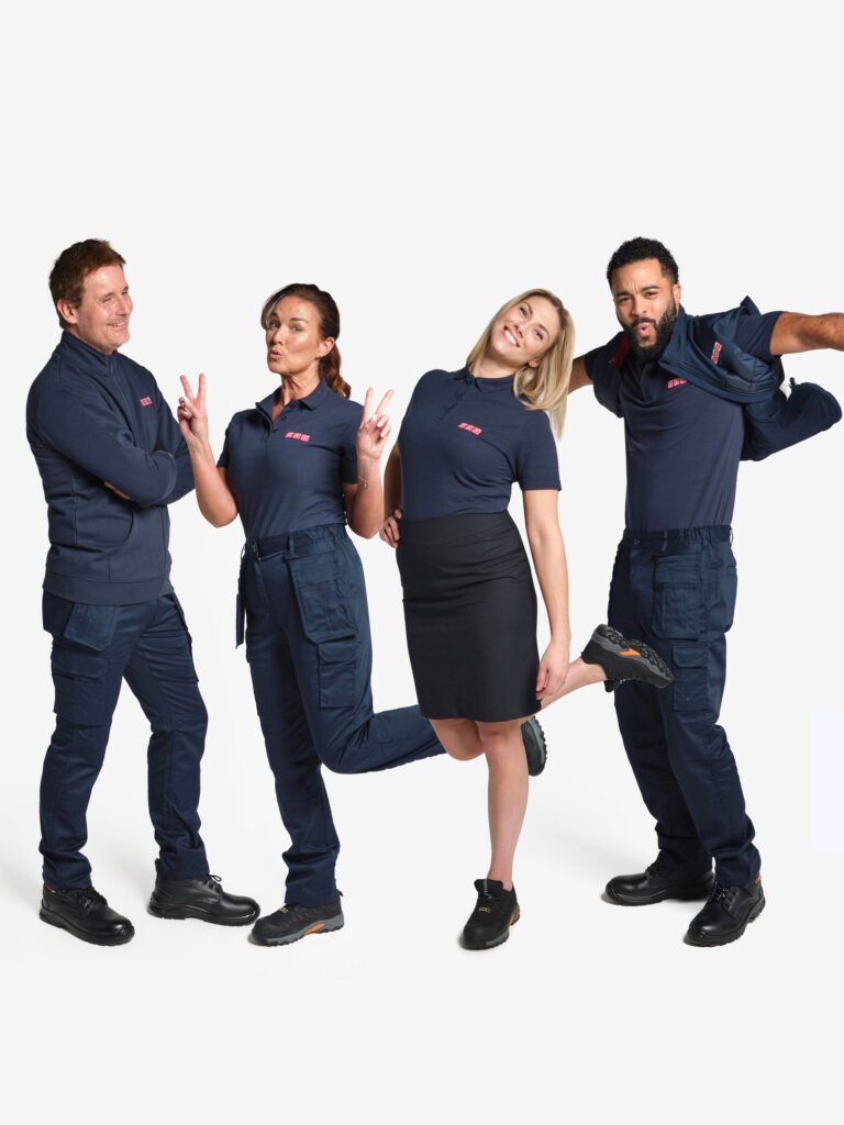 Workwear - Playful Team Group On White